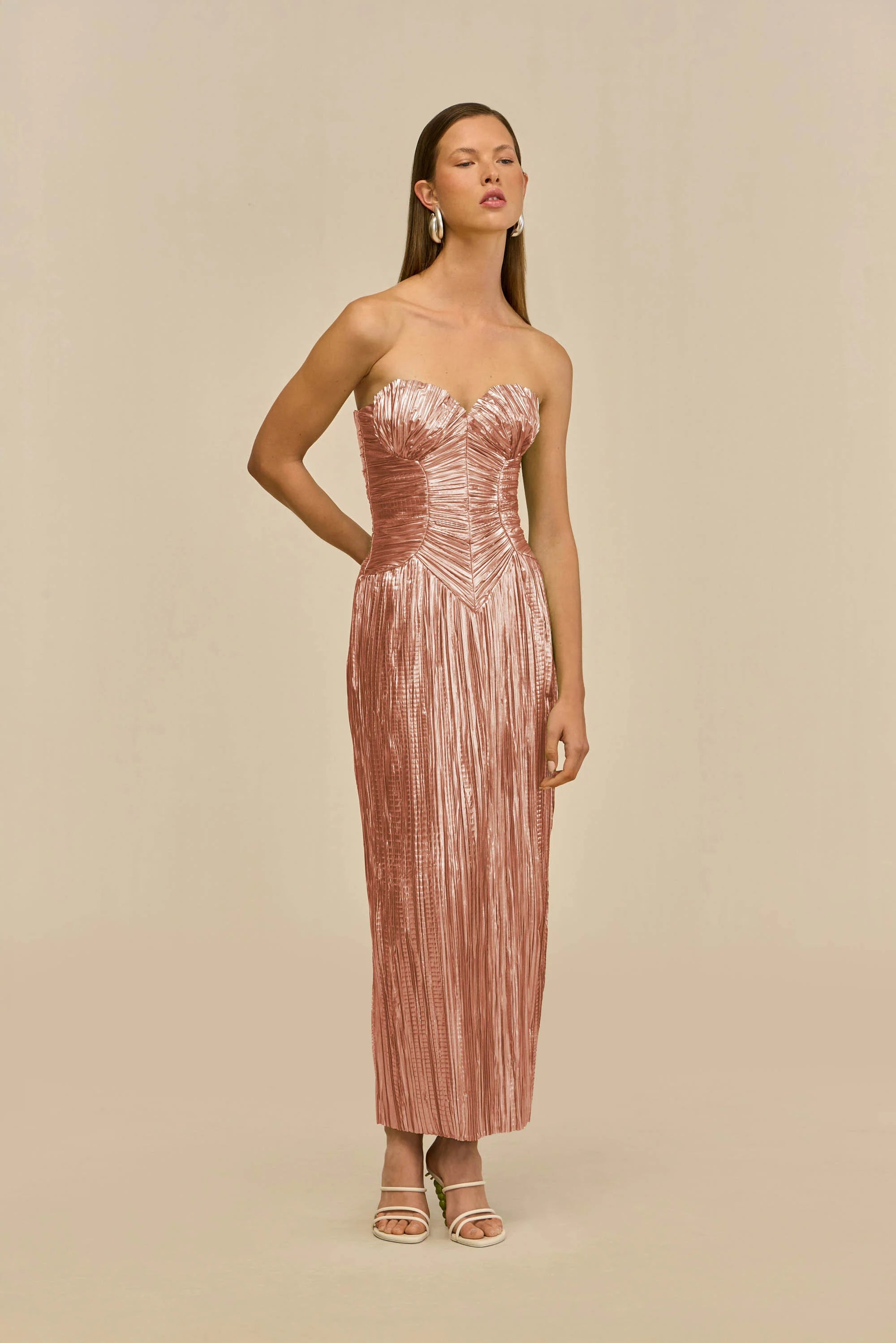 Ashika Gown - Petal Metallic