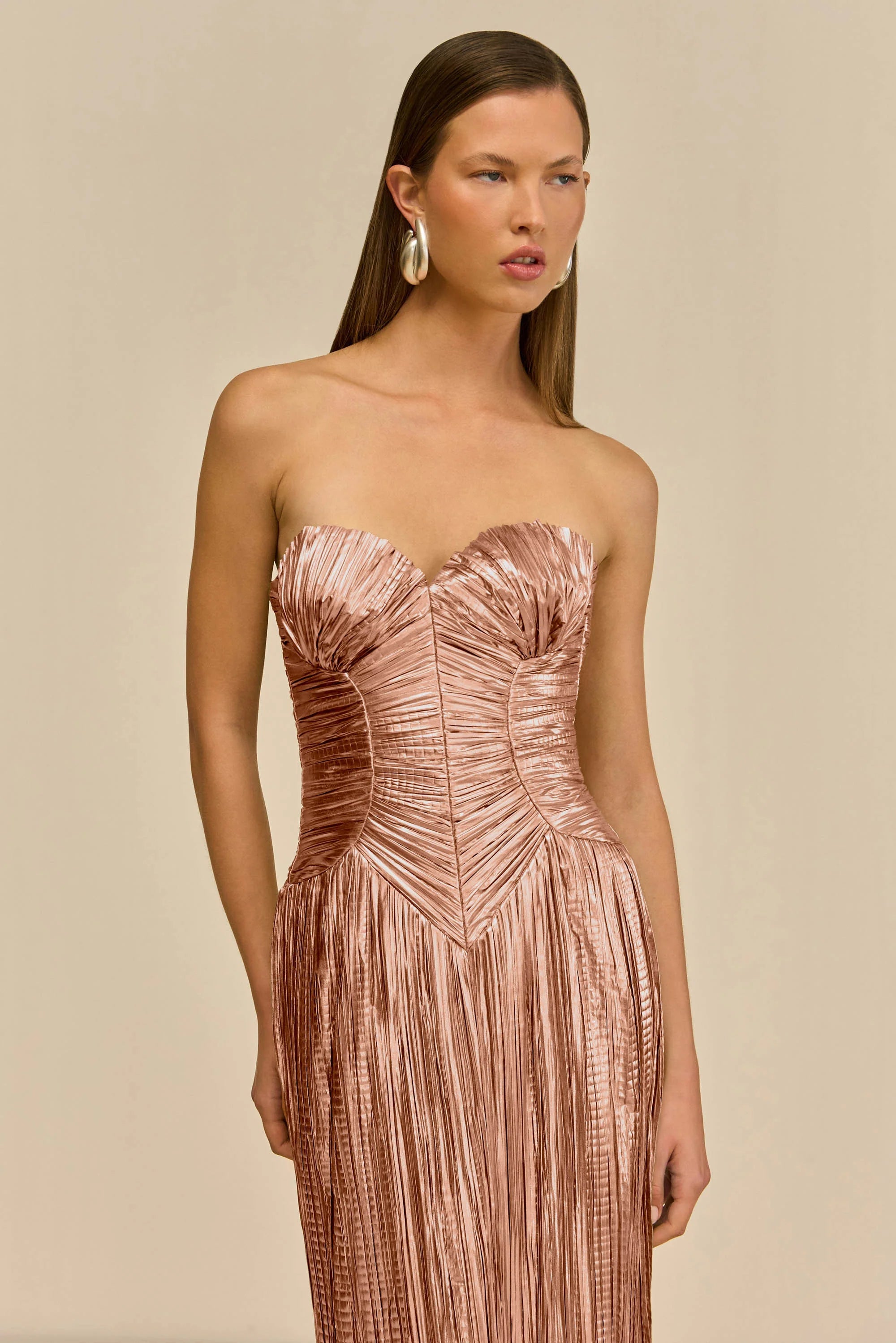 Ashika Gown - Petal Metallic