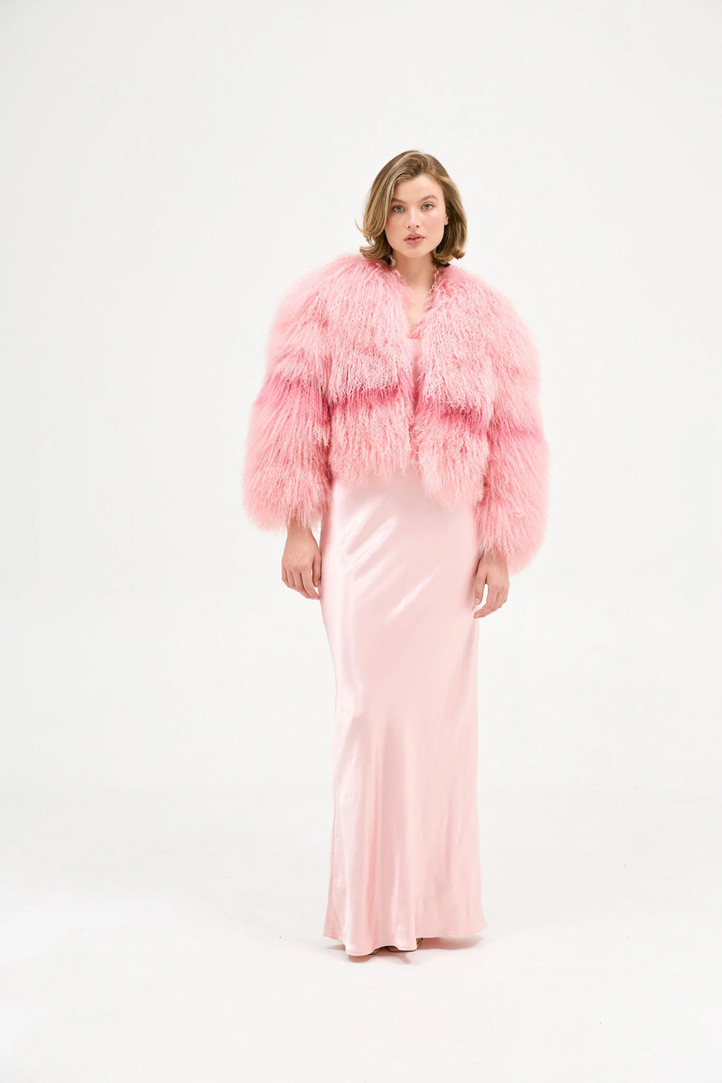 Georgina Jacket - Rosewater Flamingo