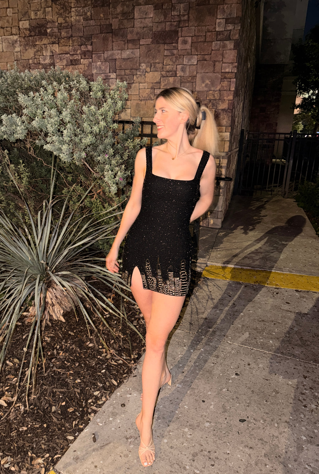 Le Sable Mini Dress - NYC Skyline