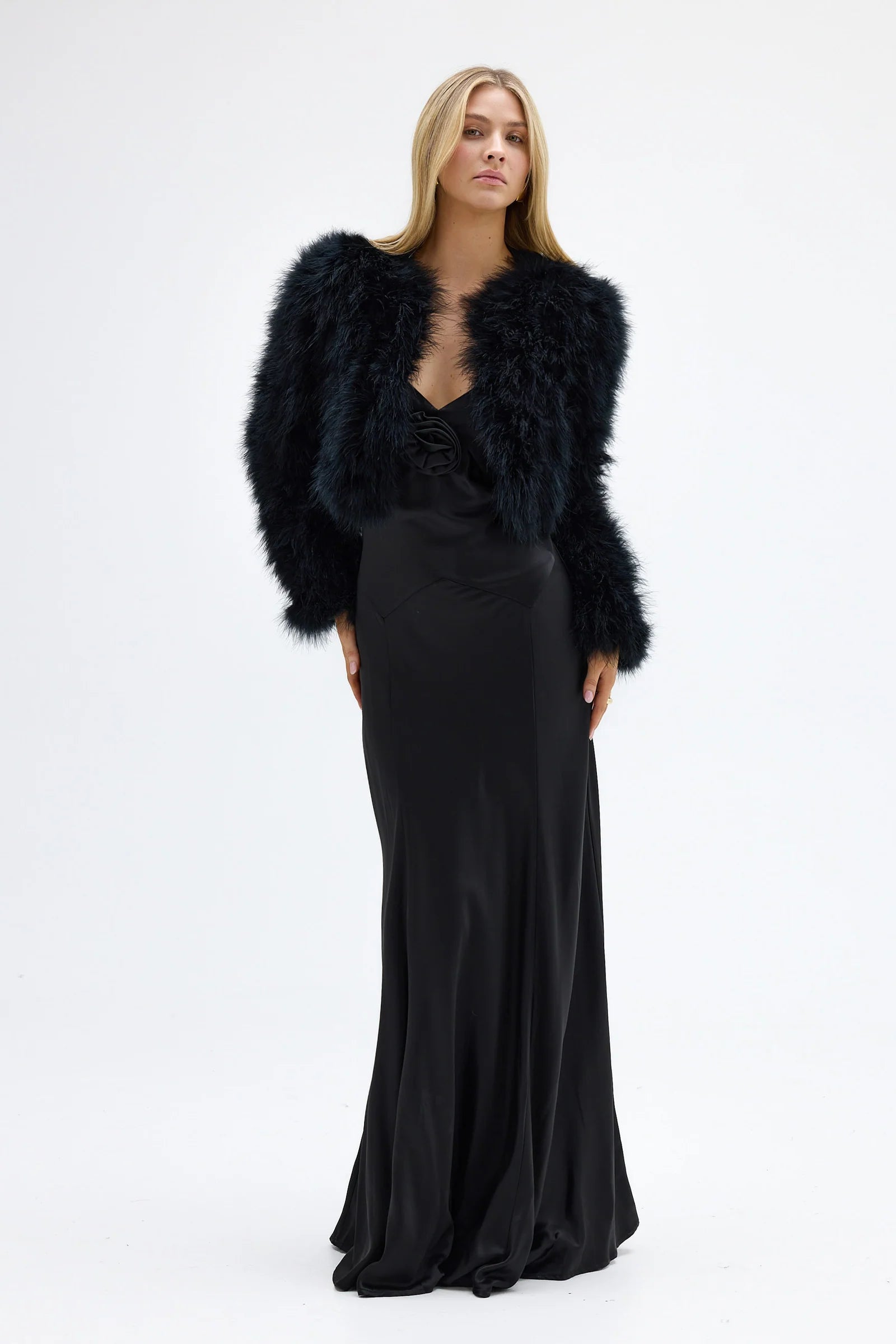 Manhattan Crop Jacket - Black