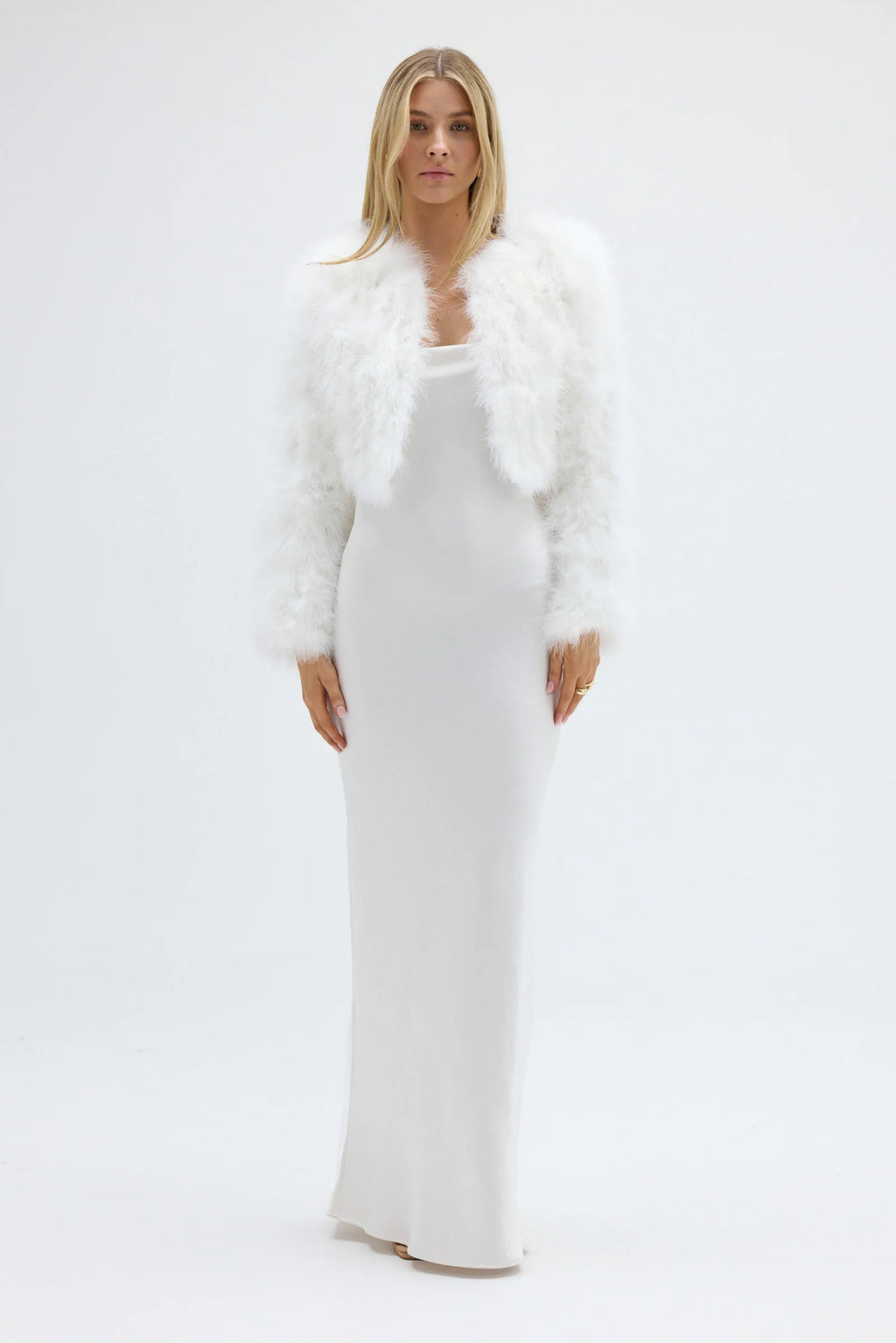 Manhattan Crop Jacket - White