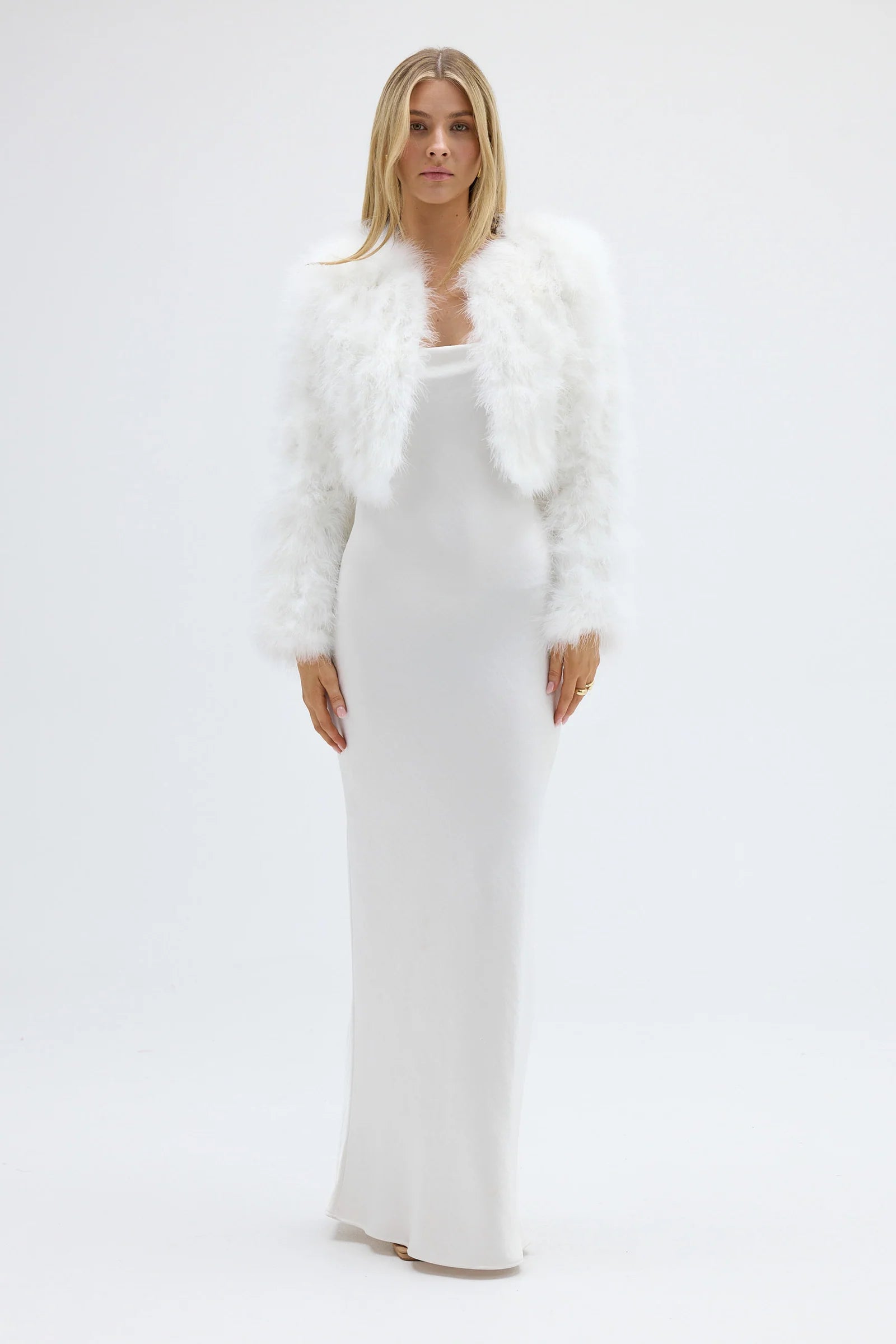 Manhattan Crop Jacket - White