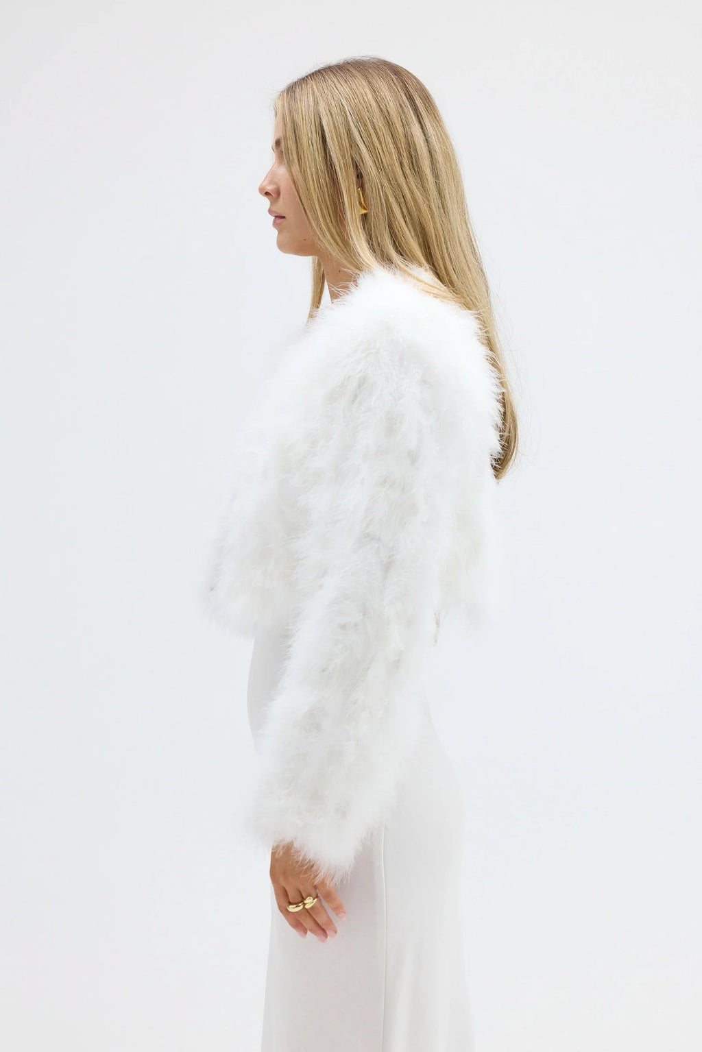 Manhattan Crop Jacket - White