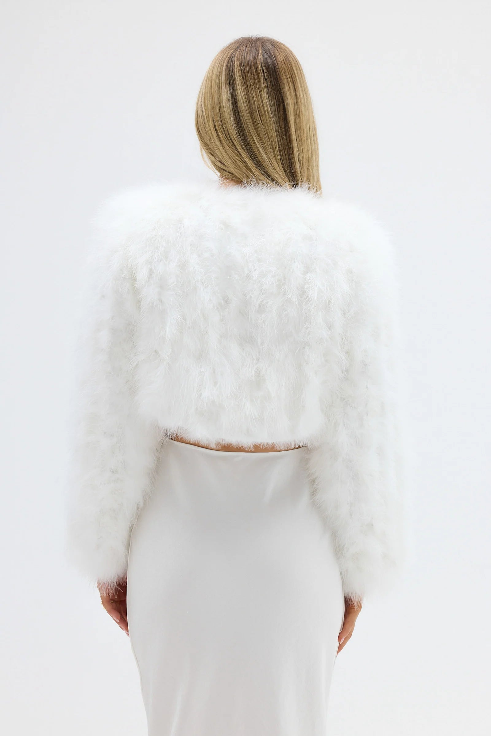 Manhattan Crop Jacket - White