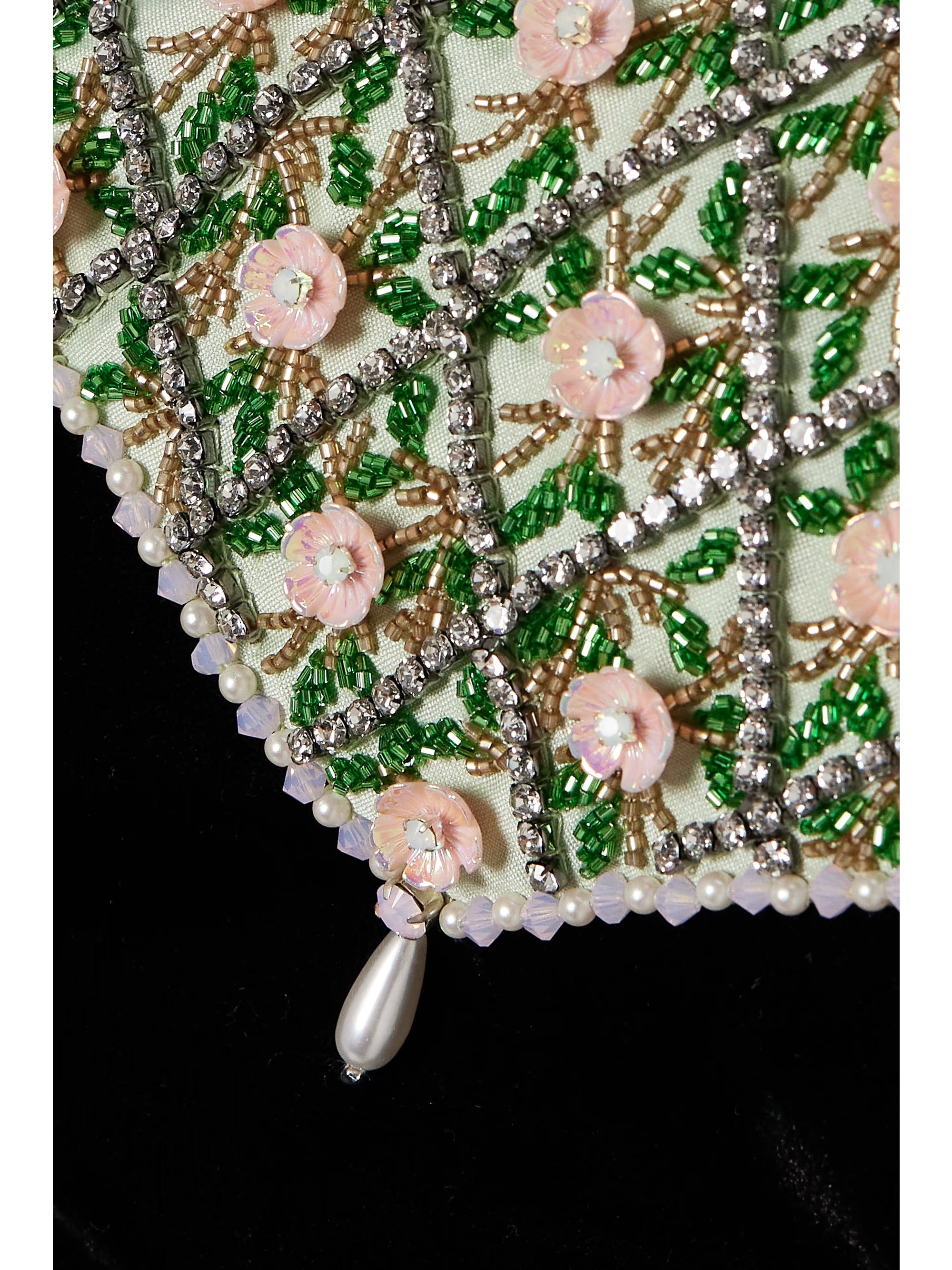 Strapless embellished velvet mini dress